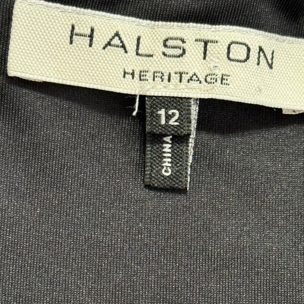HALSTON HERITAGE Black Dress Cutout Capped Sleeves Mini sizeā 12 Wedding Party - Picture 5 of 10